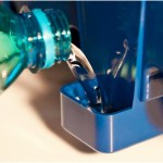 Pouring water into the incubator